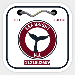 Sea Bright New Jersey Beach Badge Sticker